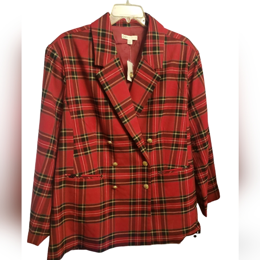 🌟Host Pick🌟 Red and Black Plaid Blazer-NWT - Picture 2 of 7
